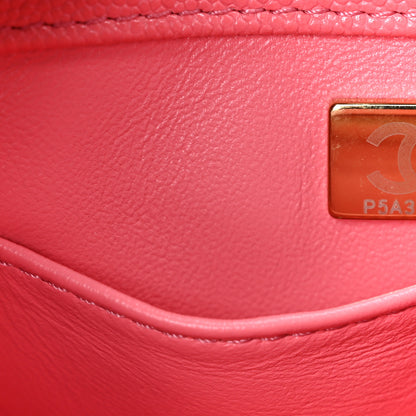 Chanel Caviar Quilted Small Coco Handle Flap Pink 6 of 9