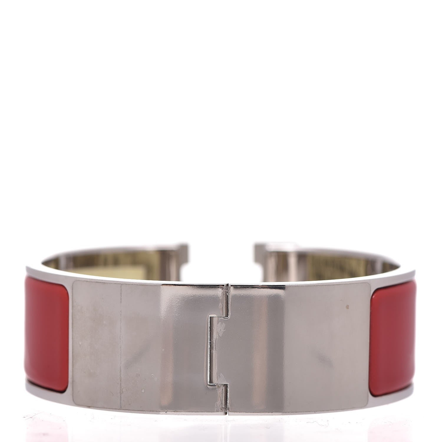 Hermes Enamel Wide Clic Clac H Bracelet PM Rouge Vif 3 of 5