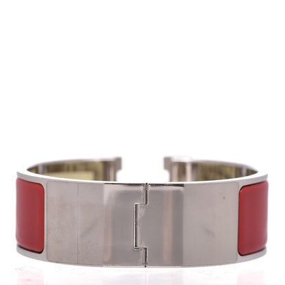 Hermes Enamel Wide Clic Clac H Bracelet PM Rouge Vif 3 of 5
