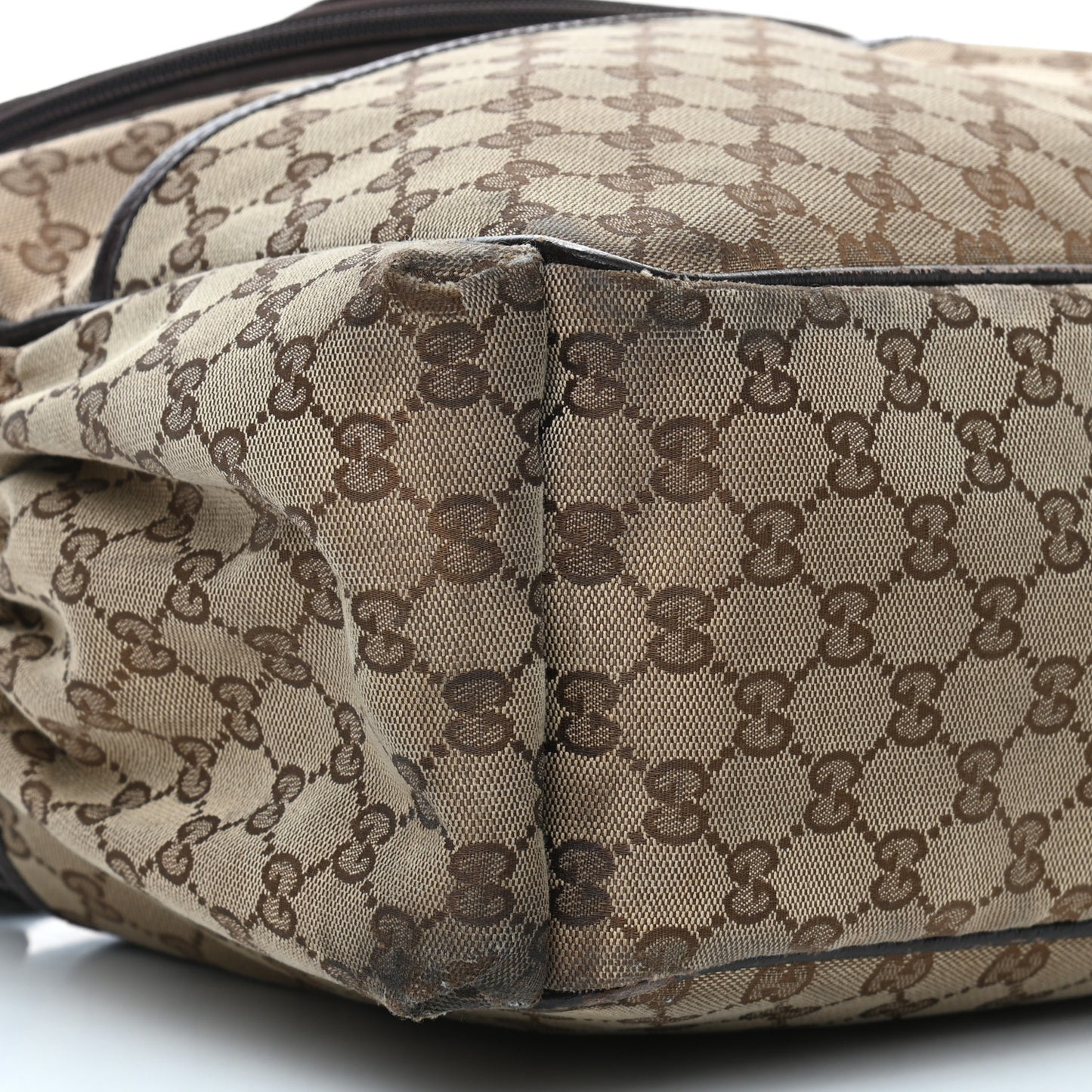 Monogram Natural Pigskin Large Diaper Bag Beige Ebony Cocoa Dark Chocolate