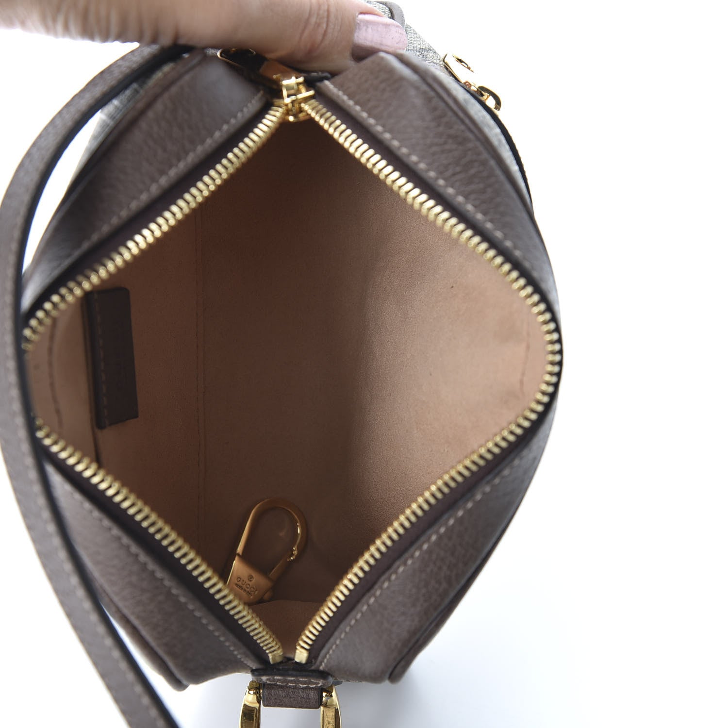 Gucci GG Supreme Monogram Web Mini Ophidia Shoulder Bag Brown 4 of 10