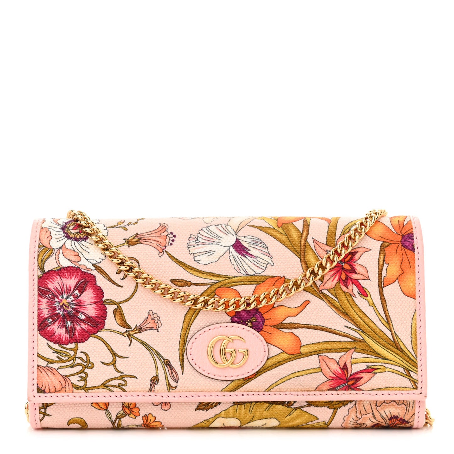 Canvas Flora Wallet On Chain Light Pink
