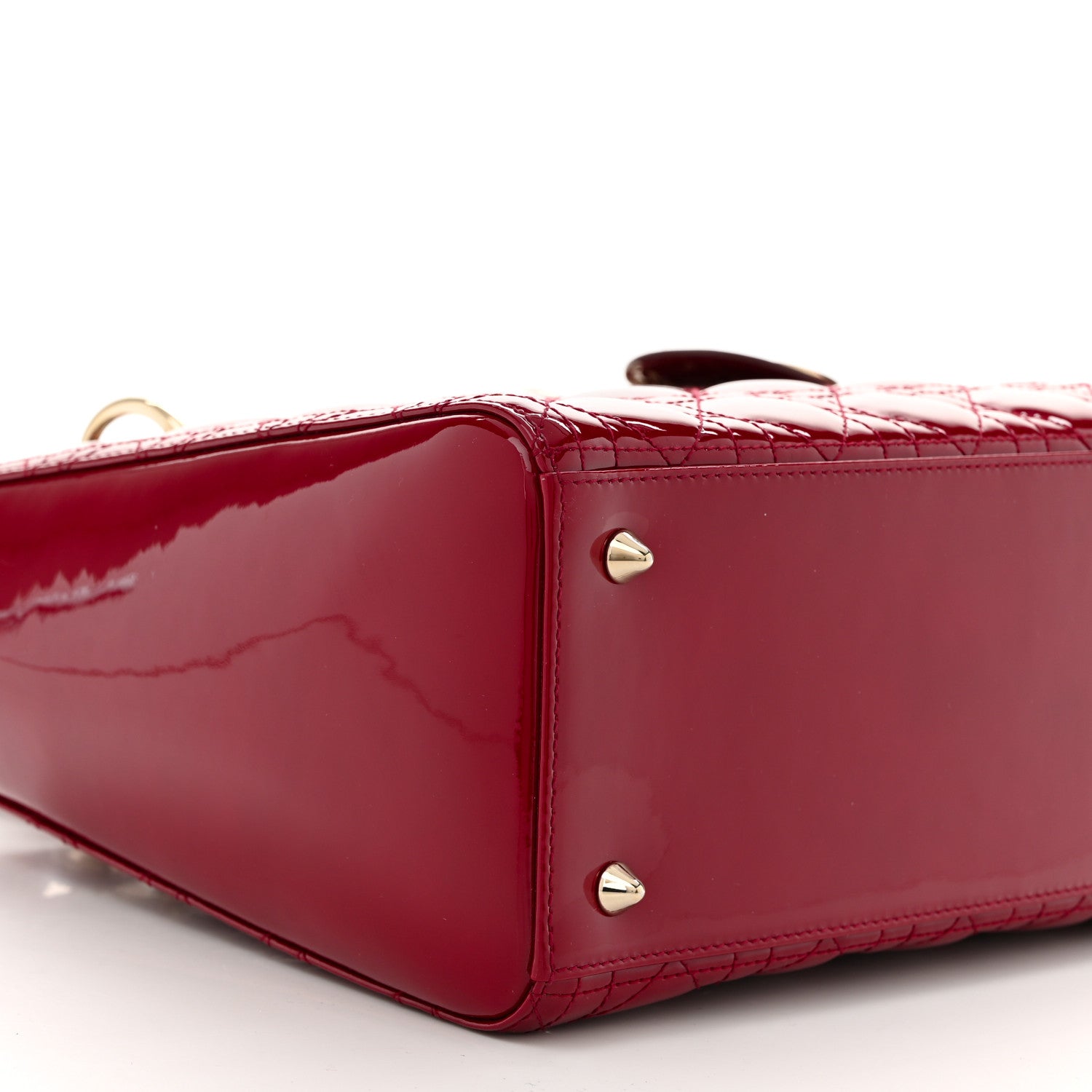 Christian Dior Patent Cannage Medium Lady Dior Red 10 of 10