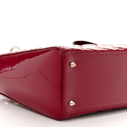 Christian Dior Patent Cannage Medium Lady Dior Red 10 of 10