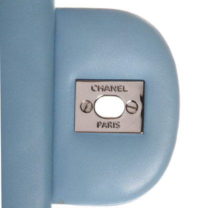 Chanel Patent Maxi Double Flap Light Blue 8 of 8