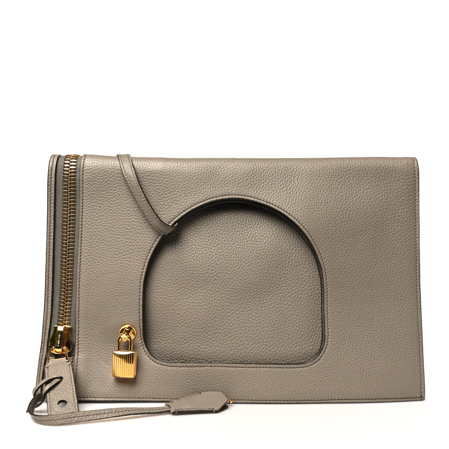Tom Ford Calfskin Small Alix Hobo Warm Taupe 1 of 10