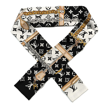 Louis Vuitton Silk Monogram Confidential Bandeau Black 1 of 3