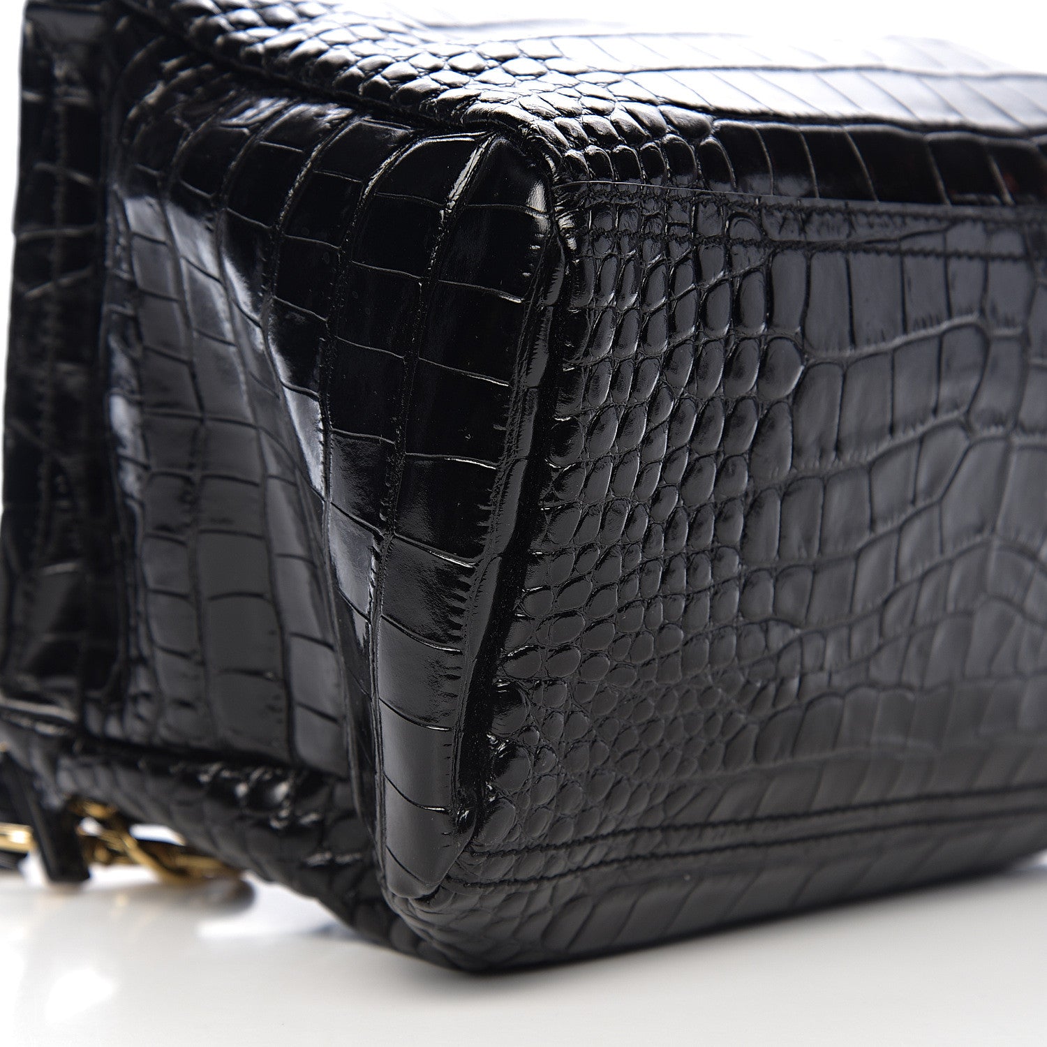 Givenchy Calfskin Crocodile Embossed Small Pandora Black 7 of 9