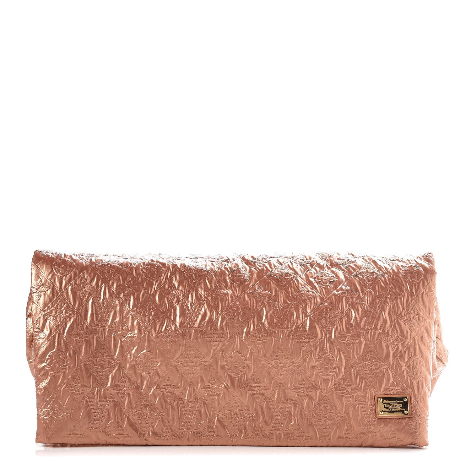 Louis Vuitton Jacquard Quilted Monogram Limelight Clutch GM Rose Gold 1 of 7