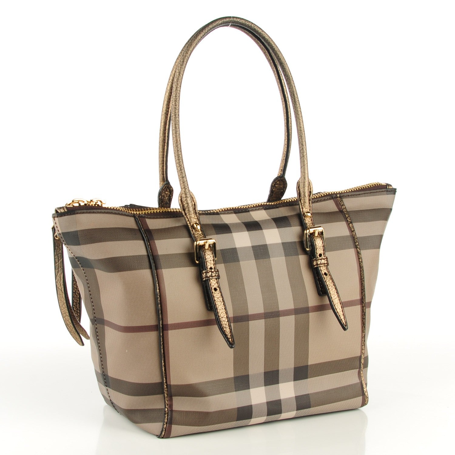 Burberry Smoked Check Small Salisbury Tote Antique Gold 5 of 11