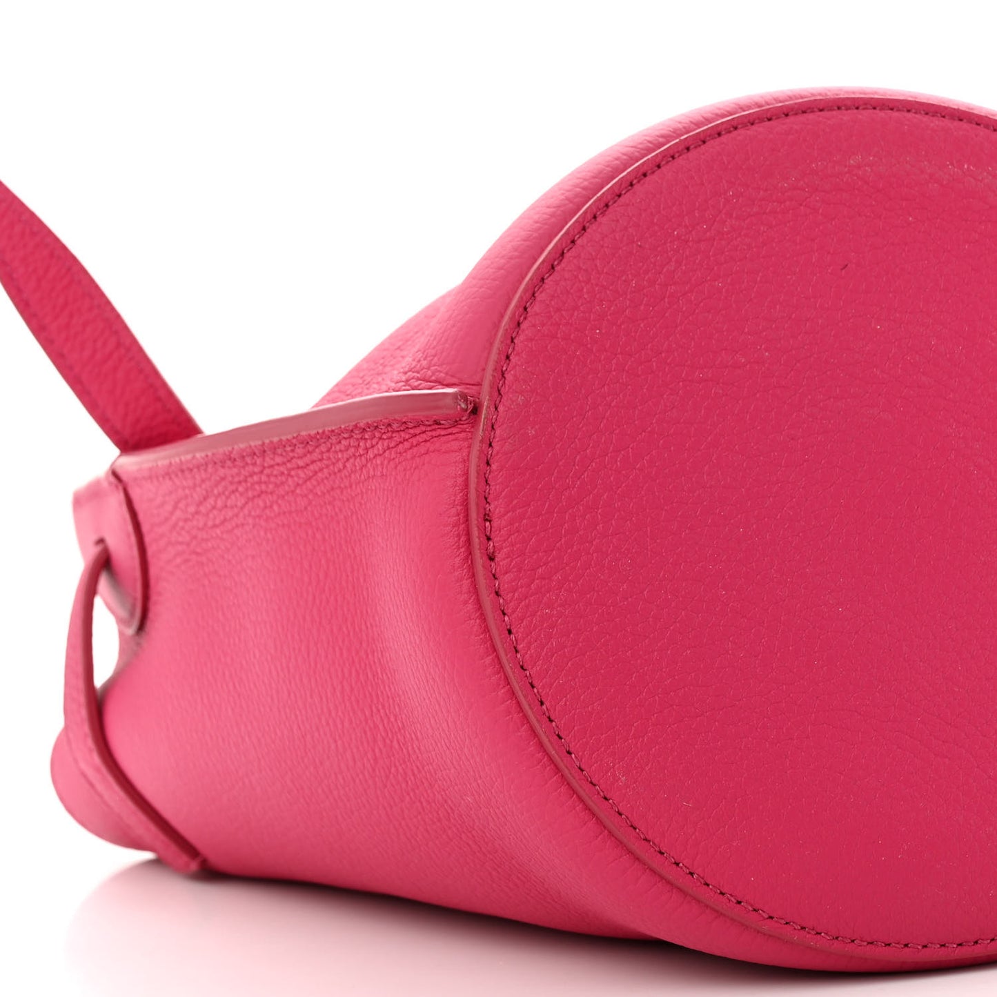 Supple Grained Calfskin Nano Big Bag Bucket Fuchsia