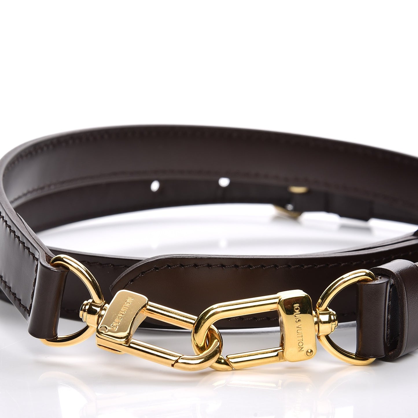 Calfskin Adjustable Speedy Bandouliere 40 Shoulder Strap Brown