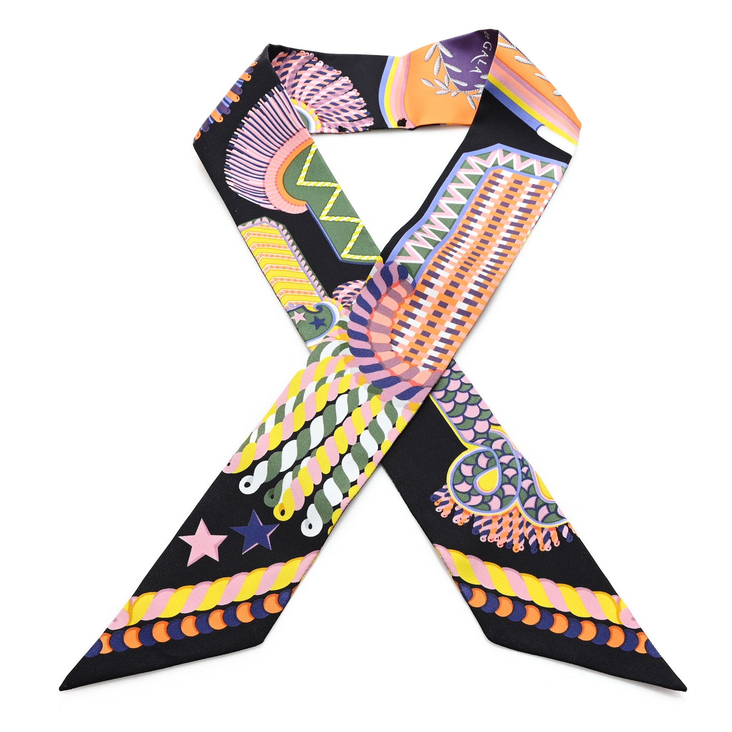 Silk Epaulettes De Gala Twilly Black Multicolor