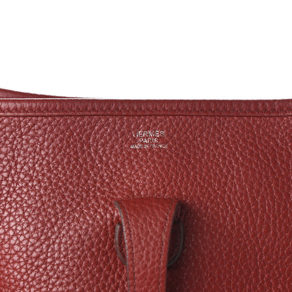 Hermes Taurillon Clemence Evelyne III PM Rouge Vif 8 of 10