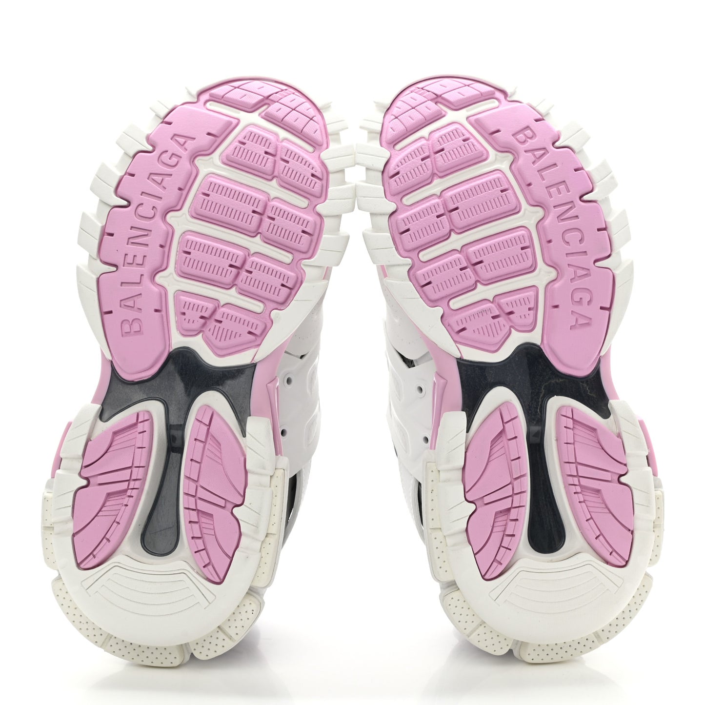 Mesh Rubber Bi-Color Womens Track Sneakers 37 White Pink Grey