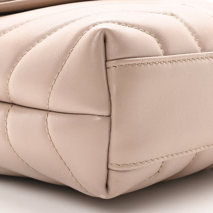 Saint Laurent Calfskin Y Quilted Monogram Toy Loulou Crossbody Bag Light Natural 9 of 10
