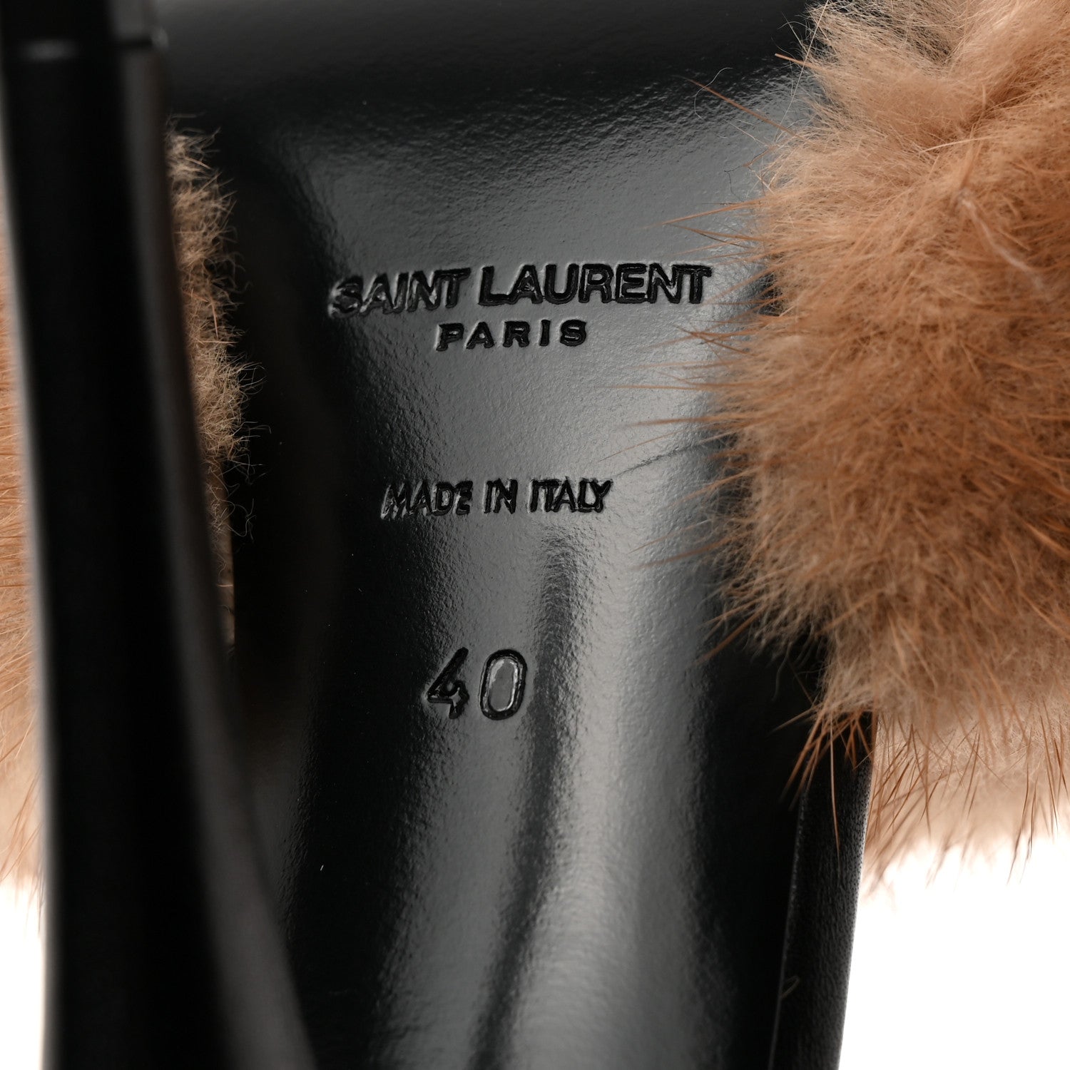 Saint Laurent Mink Calfskin Roy Mule Sandals 40 Tan 8 of 9