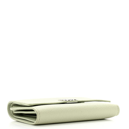 Loewe Pebble Grain Calfskin Anagram Small Vertical Wallet Green 4 of 10