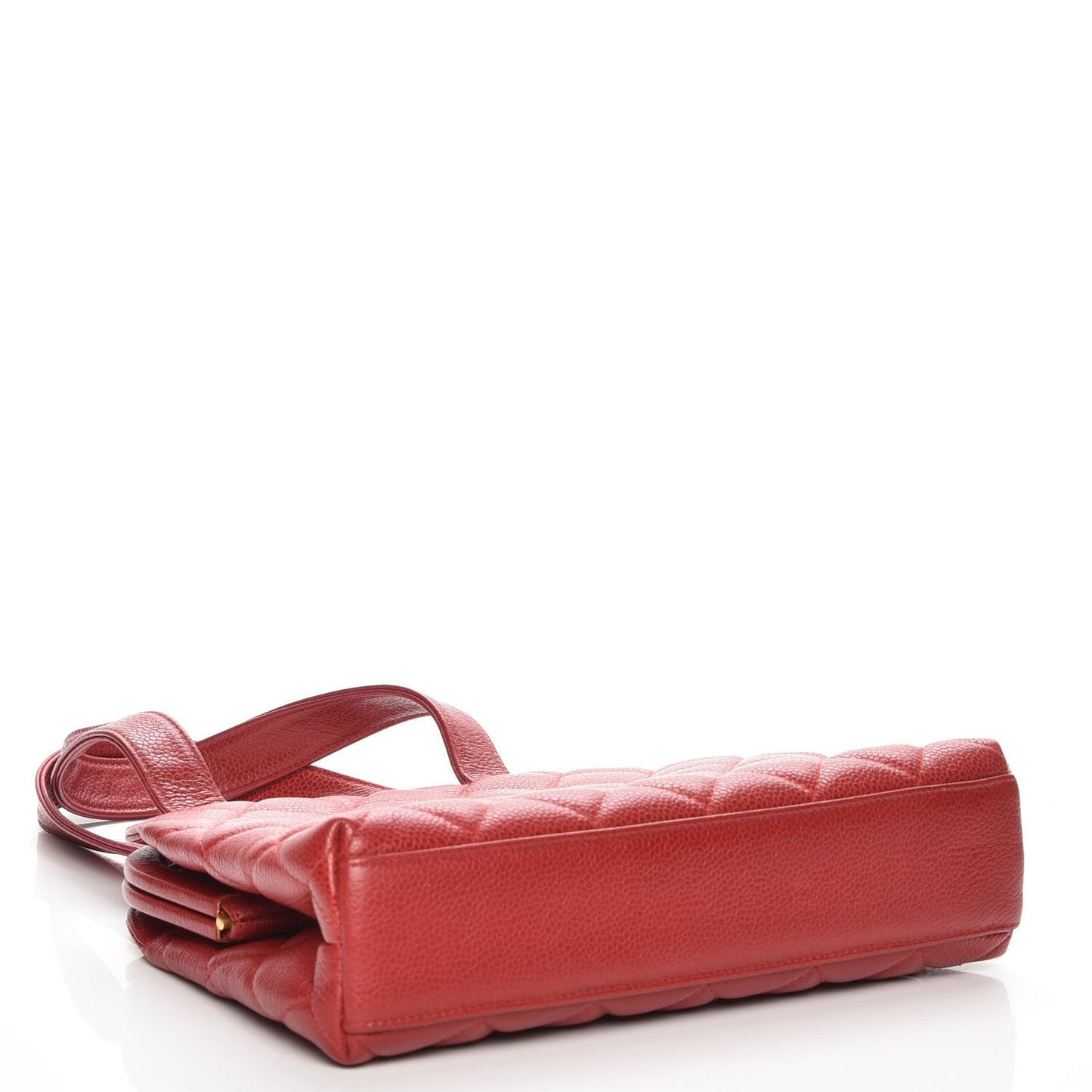 Caviar Quilted Frame Bag Red
