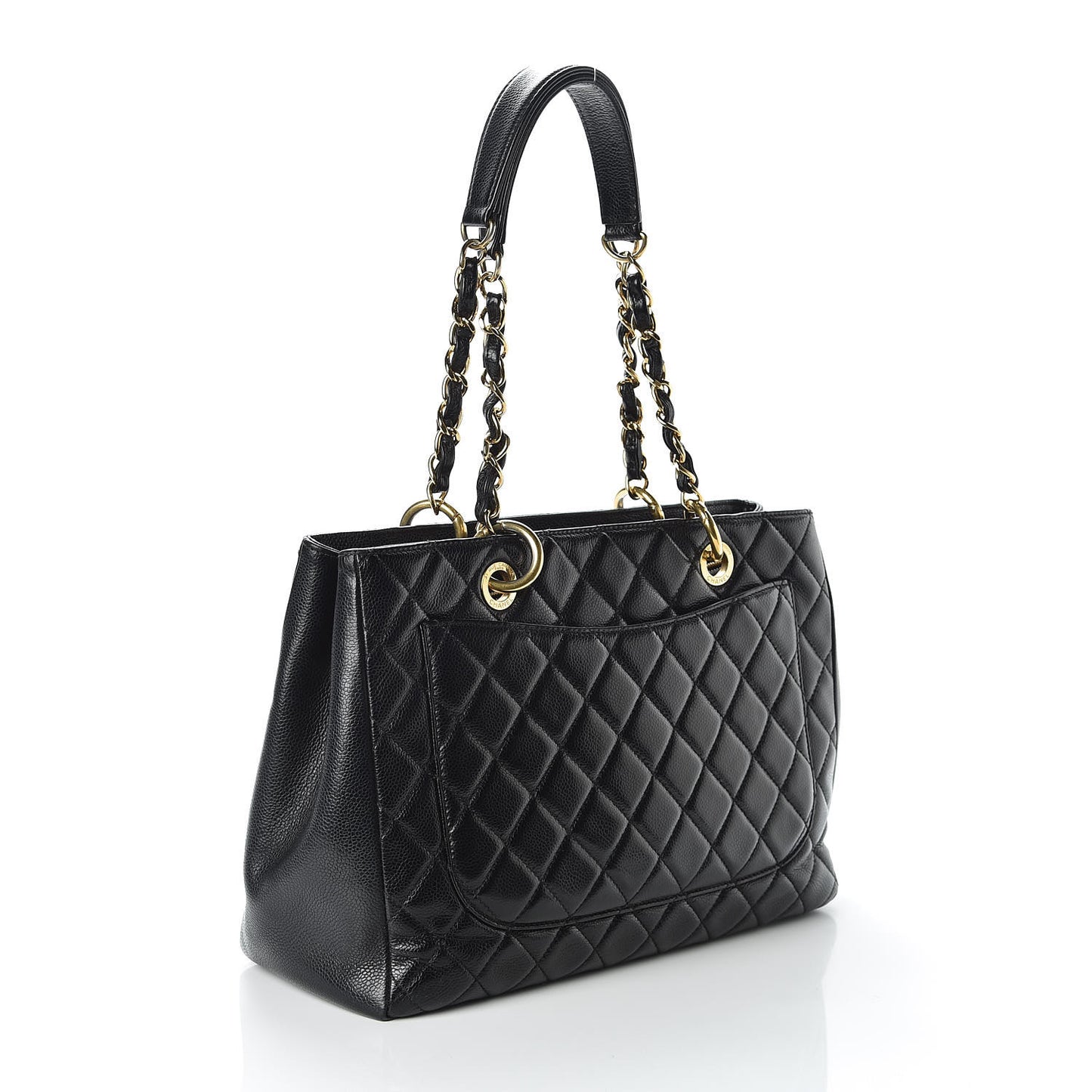 Caviar Quilted Grand Shopping Tote GST Black