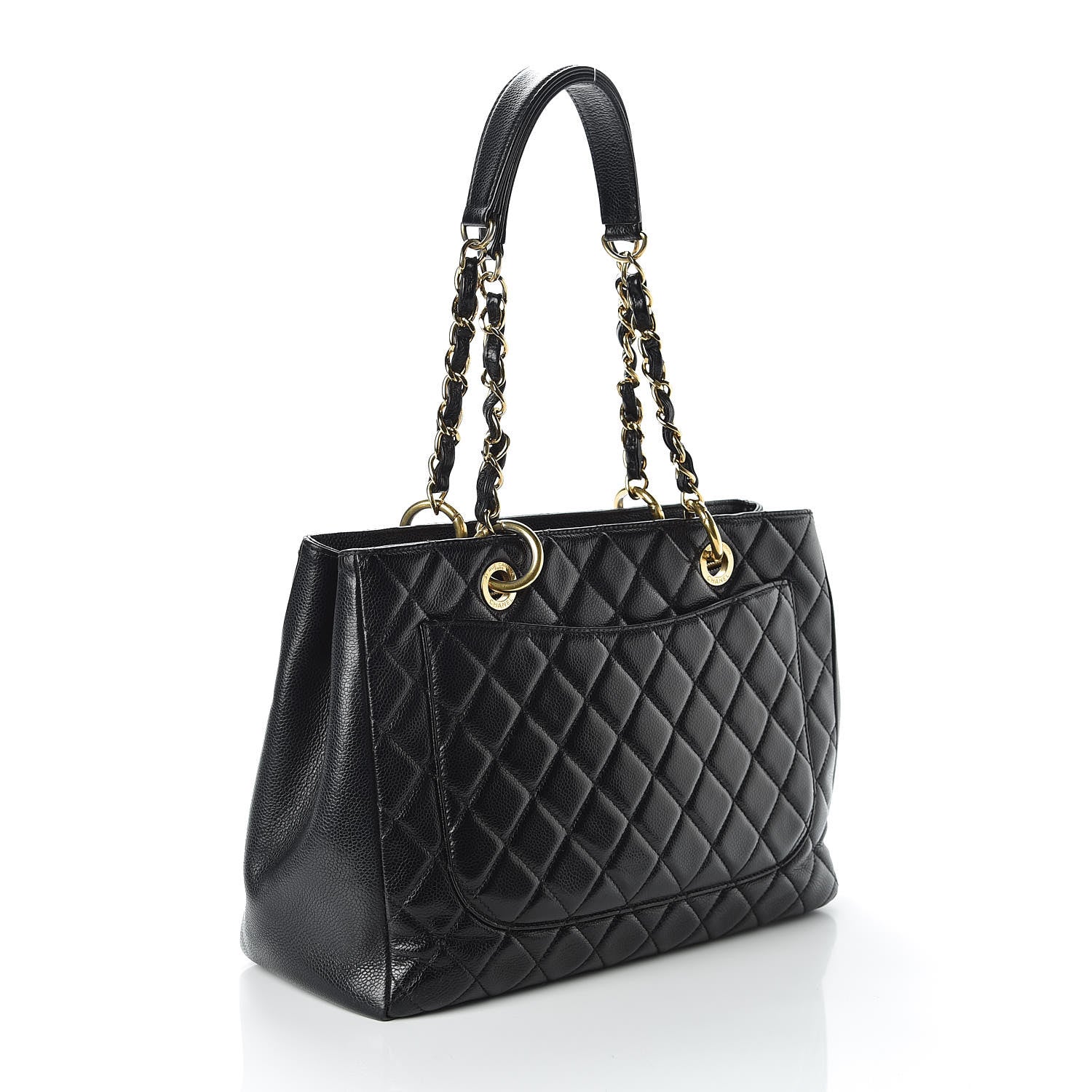 Chanel Caviar Quilted Grand Shopping Tote GST Black 3 of 9