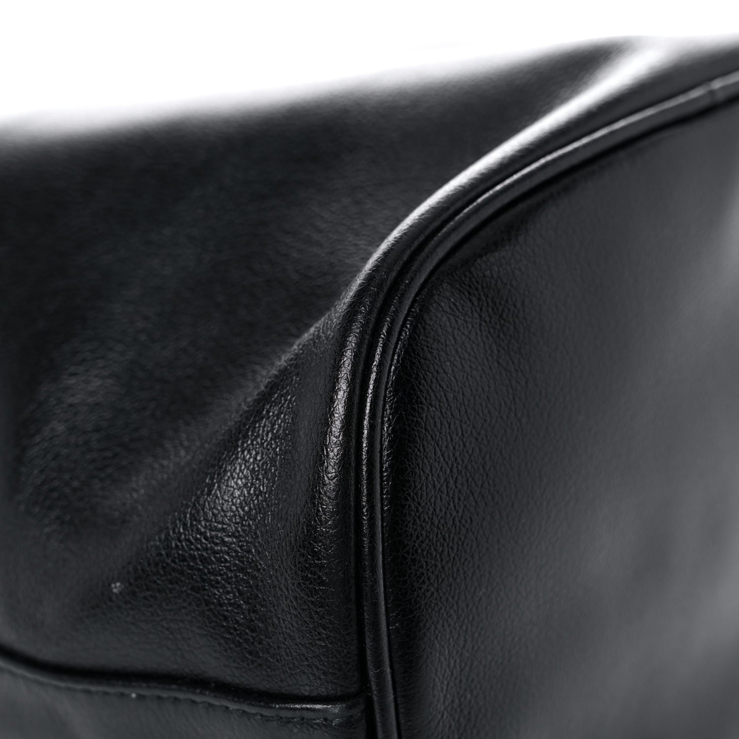 Prada Glace Calfskin Embossed Secchiello Bucket Bag Black 9 of 14
