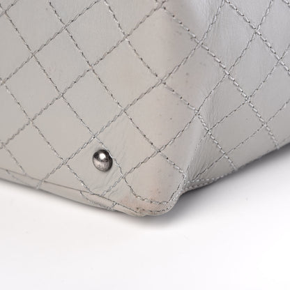 Chanel Calfskin Stitched Medium Shopping Tote Grey 16 of 16