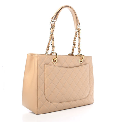 Chanel Caviar Quilted Grand Shopping Tote GST Beige 2 of 4