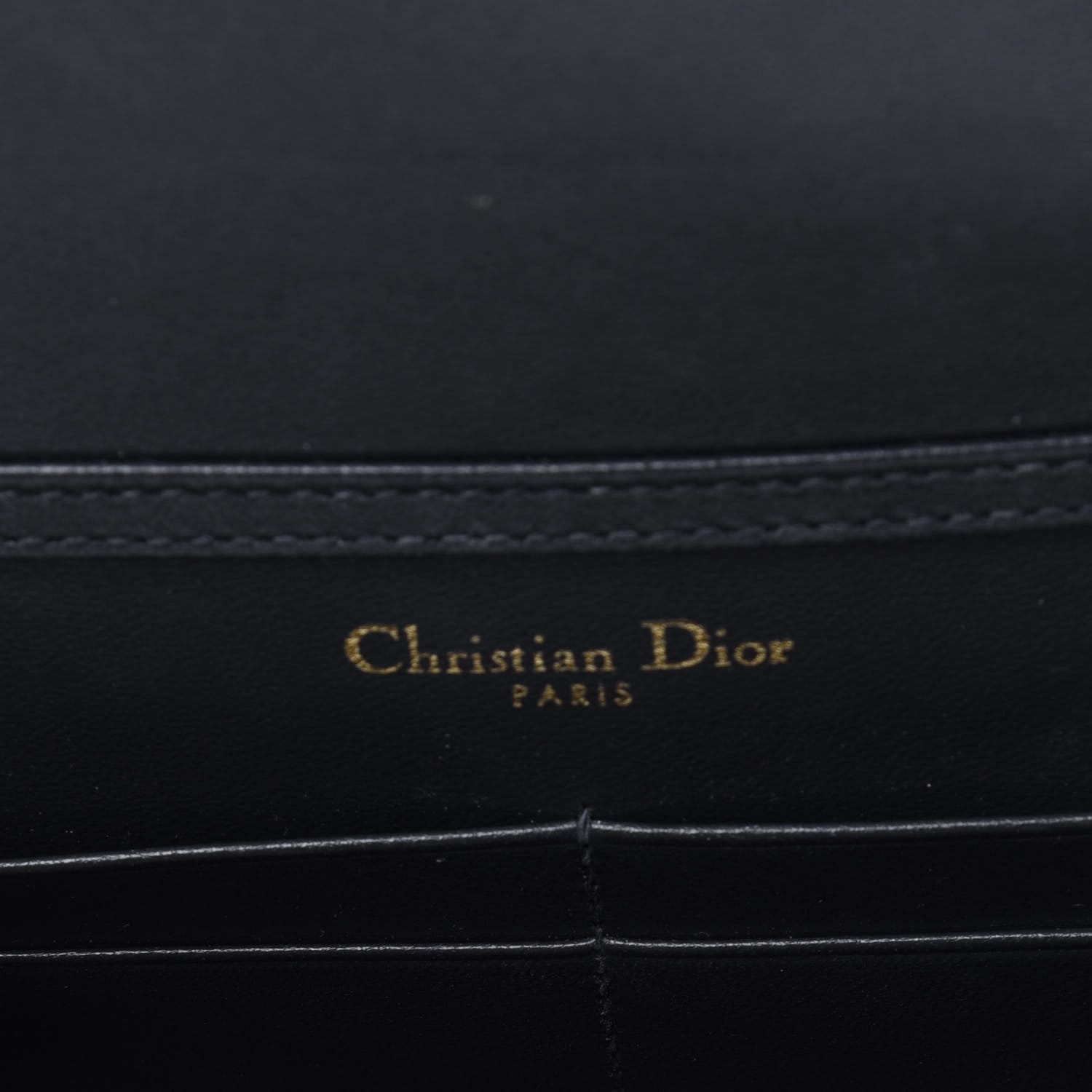 Christian Dior Metallic Patent Micro-Cannage Diorama Wallet on Chain Pouch Gold 10 of 20