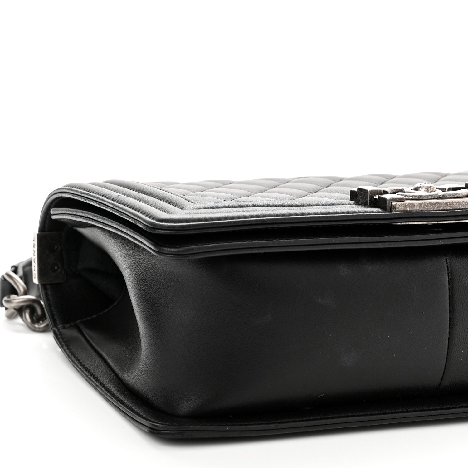 Chanel Lambskin Quilted Medium Boy Flap Black 9 of 11