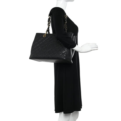 Chanel Caviar Quilted Grand Shopping Tote GST Black 2 of 11