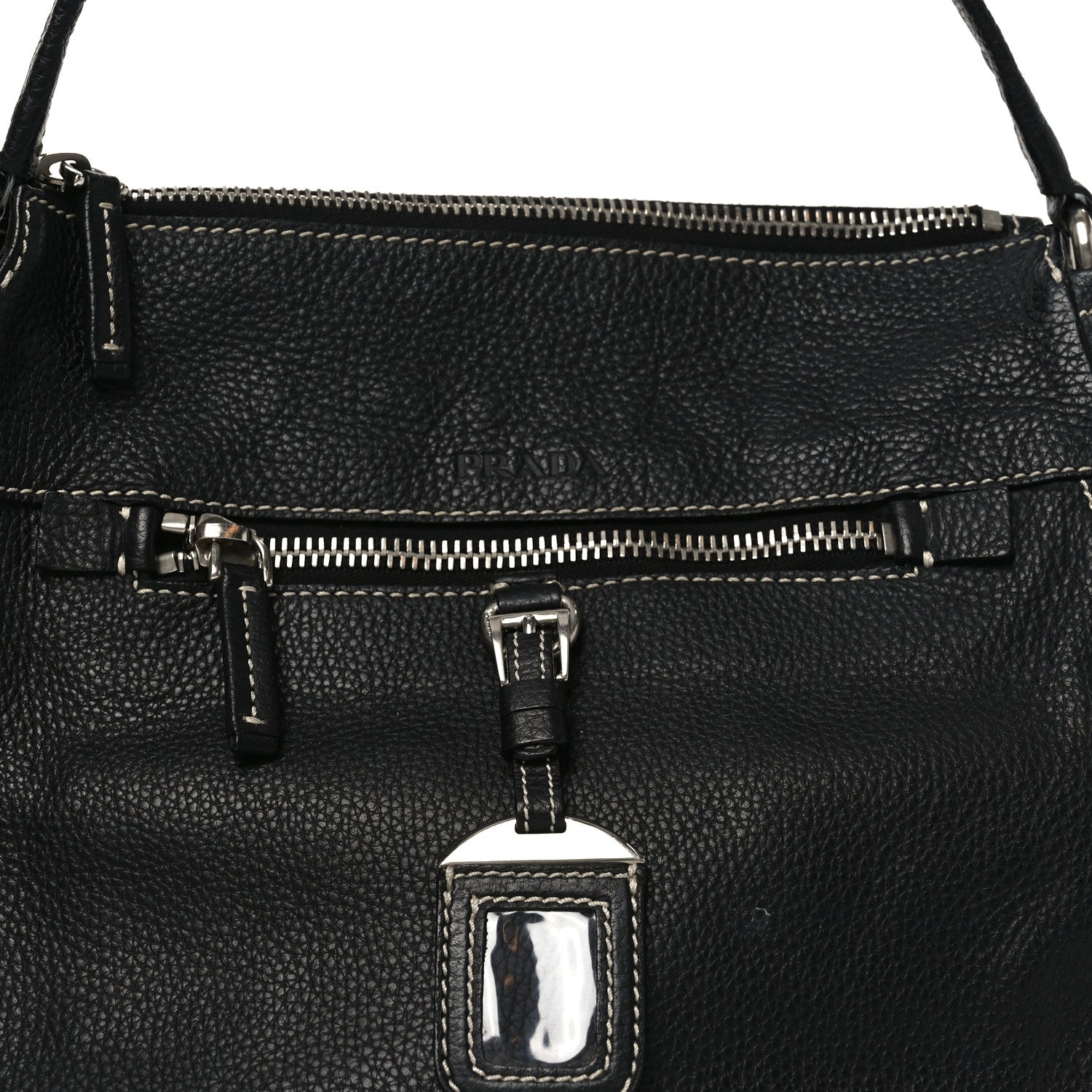Prada Vitello Daino Hobo Black 6 of 9