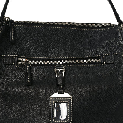 Prada Vitello Daino Hobo Black 6 of 9