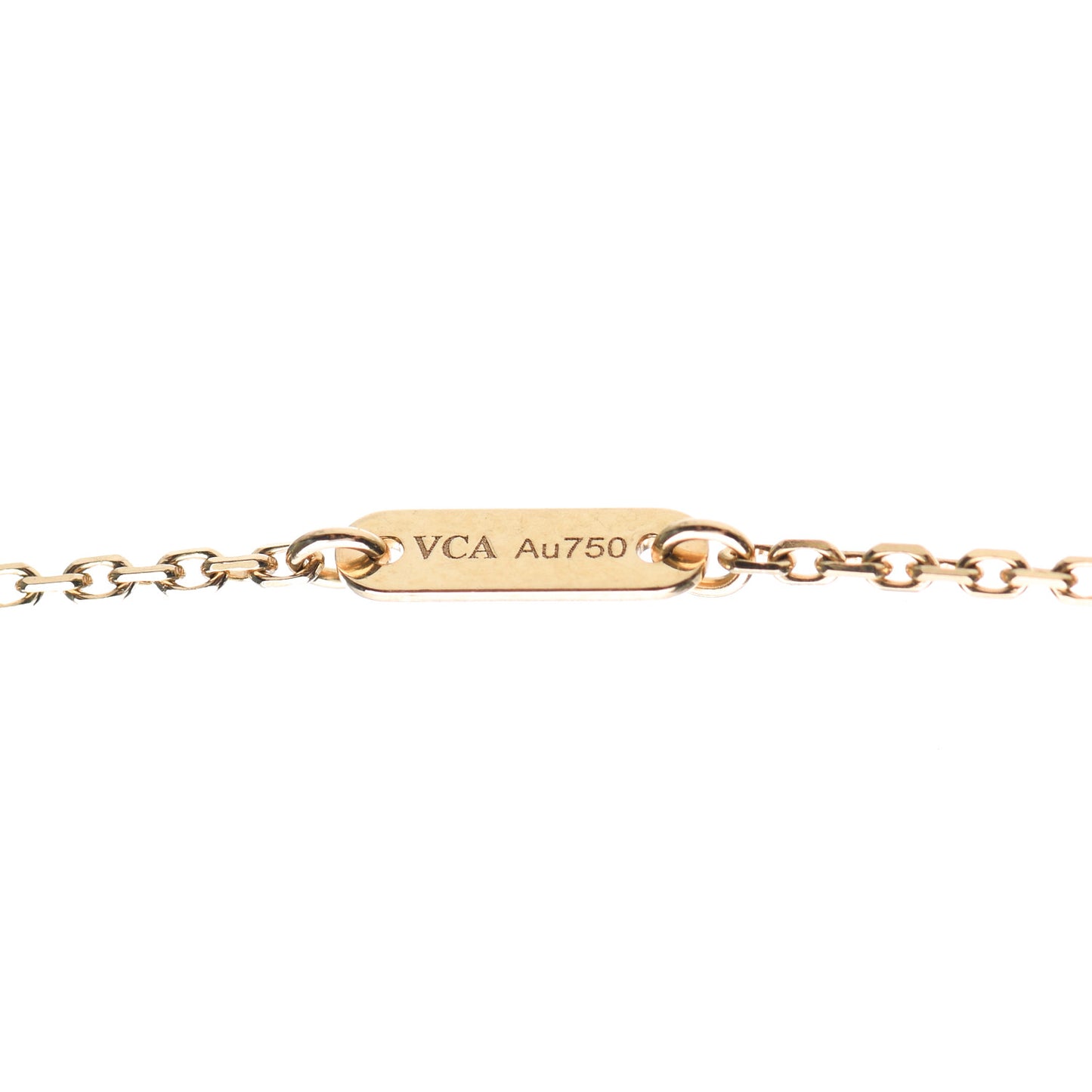 18K Yellow Gold Mother of Pearl Sweet Alhambra Butterfly Pendant Necklace
