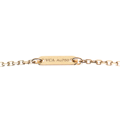 Van Cleef & Arpels 18K Yellow Gold Mother of Pearl Sweet Alhambra Butterfly Pendant Necklace 6 of 6