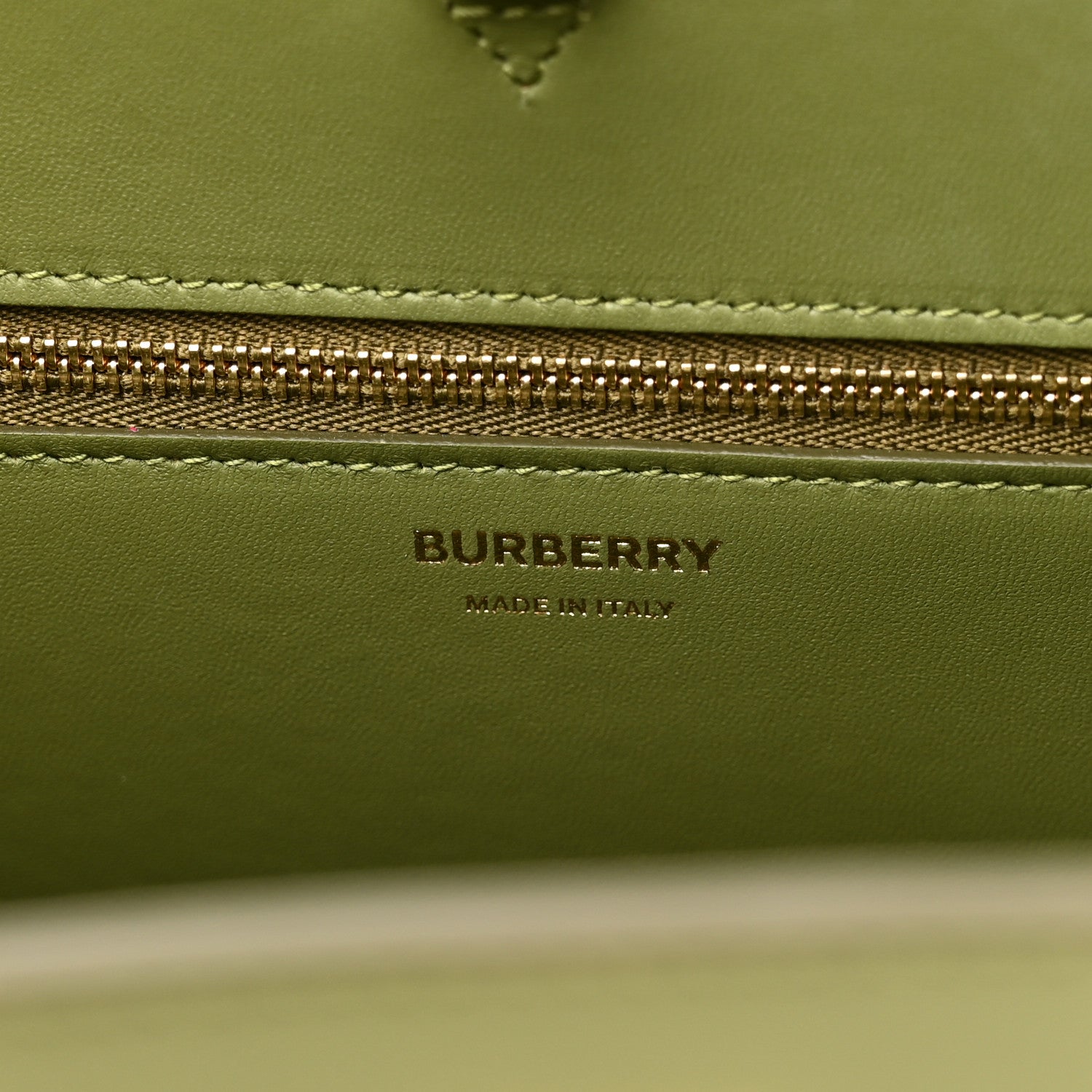 Burberry Grained Calfskin Small Frances Tote Spruce Green 6 of 9