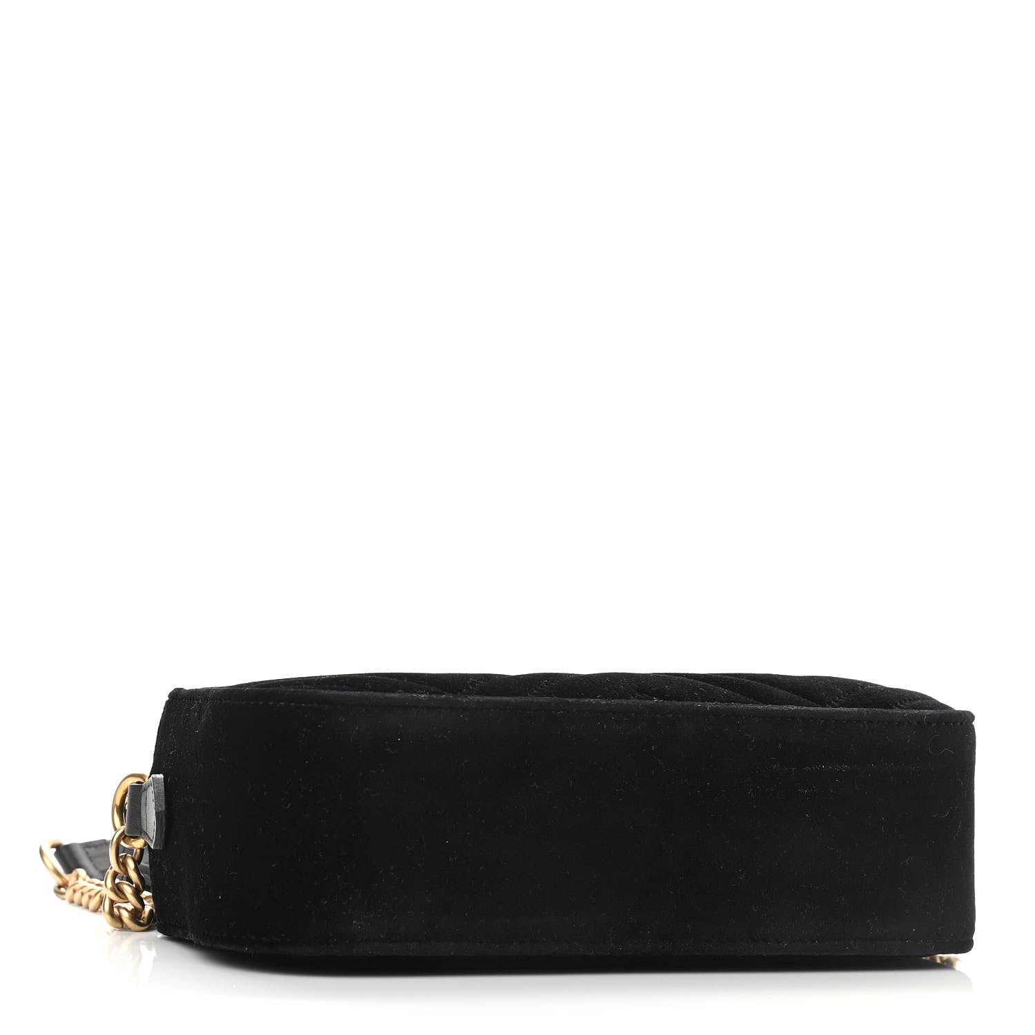 Gucci Velvet Matelasse Small GG Marmont Chain Shoulder Bag Black 4 of 11
