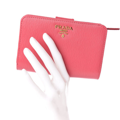 Prada Vitello Move Compact Wallet Peonia 2 of 7