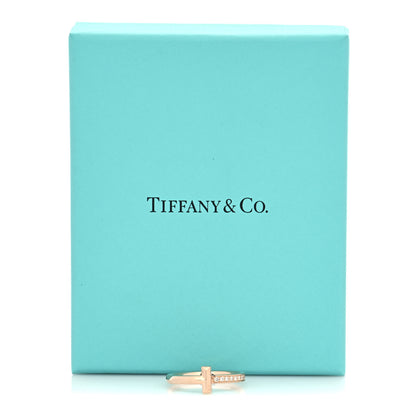 Tiffany 18K Rose Gold Diamond 2.5mm T T1 Ring 56 7.5 5 of 5