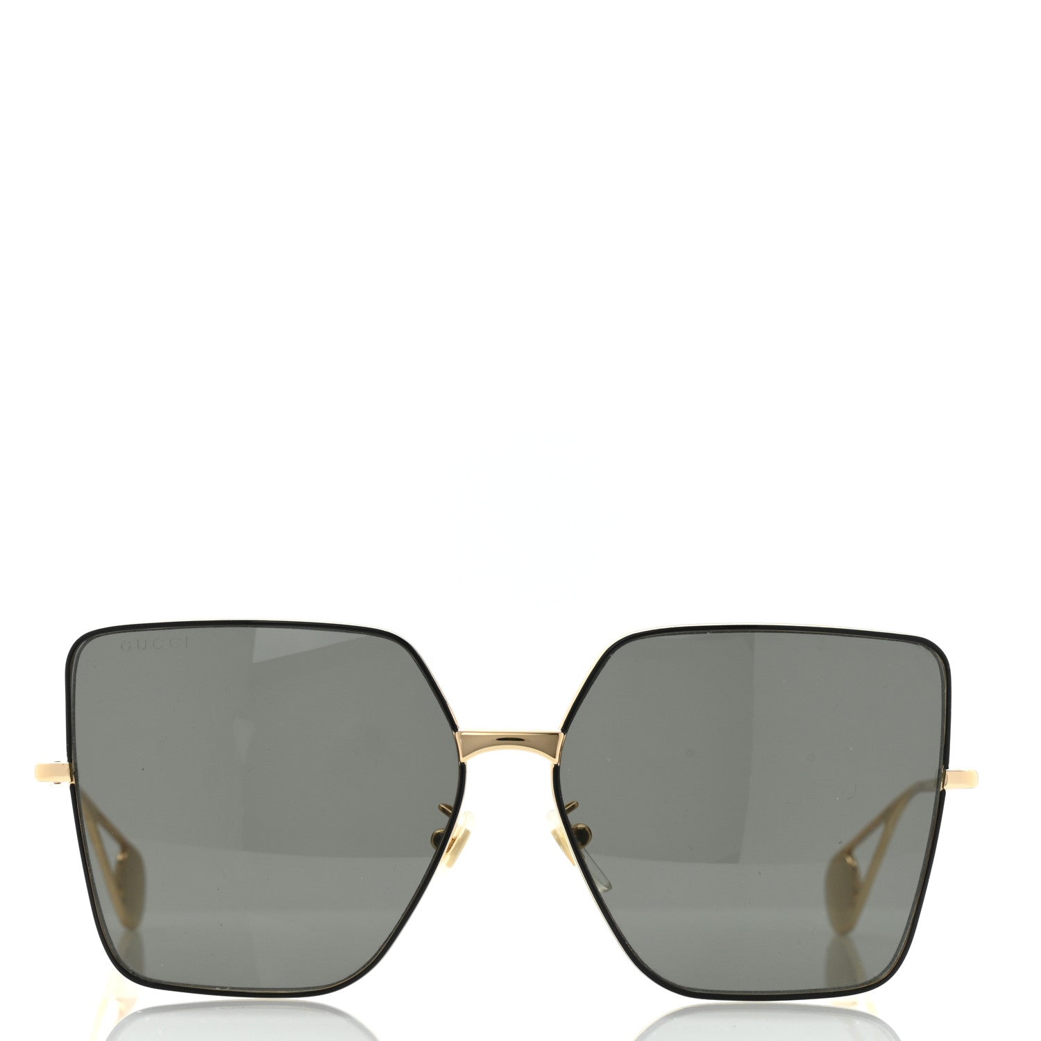 Gucci Square Frame GG0436S Sunglasses Black Gold 2 of 8