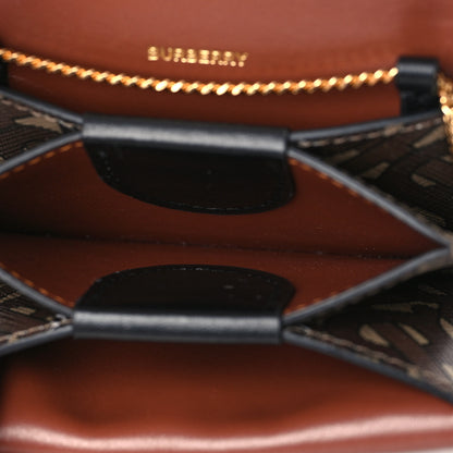 Burberry E-Canvas Monogram Stripe Jessie Chain Card Case Bridle Brown 5 of 8