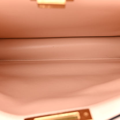 Fendi Vitello Seta Shiny Nappa Medium Peekaboo I SEE U Satchel Brandy Light Rose 5 of 11