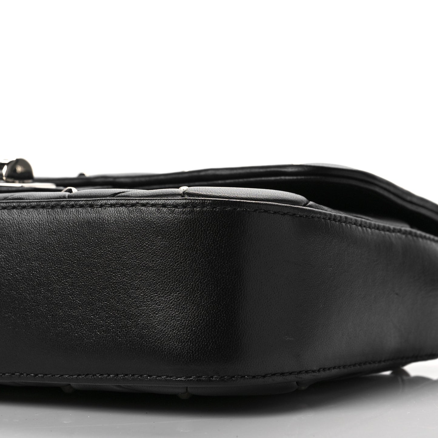 Pattina Nappa Crystal Studded Flap Bag Black