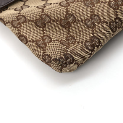 Gucci GG Monogram Web Double Pocket Belt Bag Dark Brown 8 of 12
