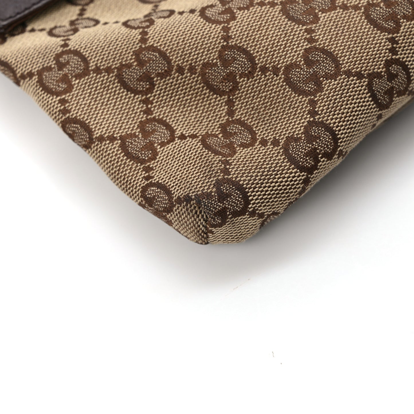 GG Monogram Web Double Pocket Belt Bag Dark Brown