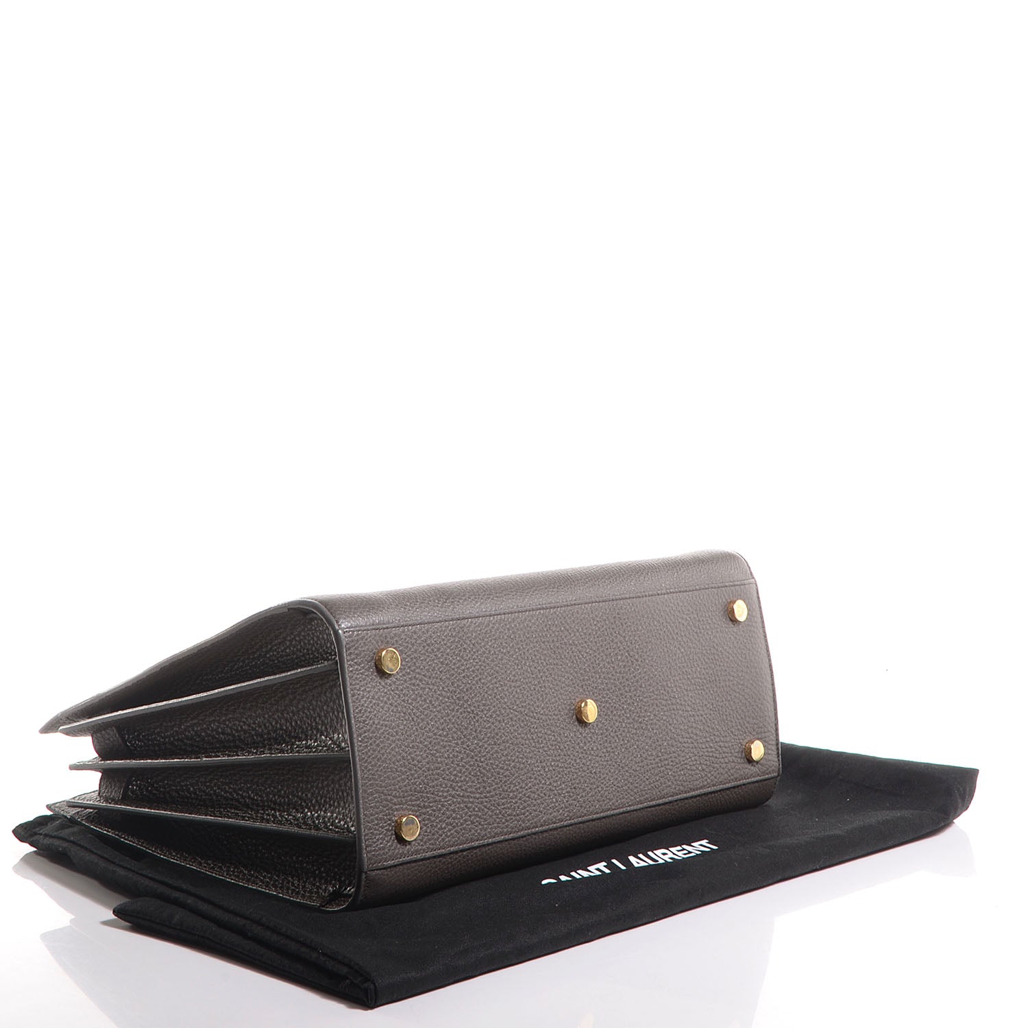 Saint Laurent Grained Calfskin Small Sac De Jour Fog 4 of 7