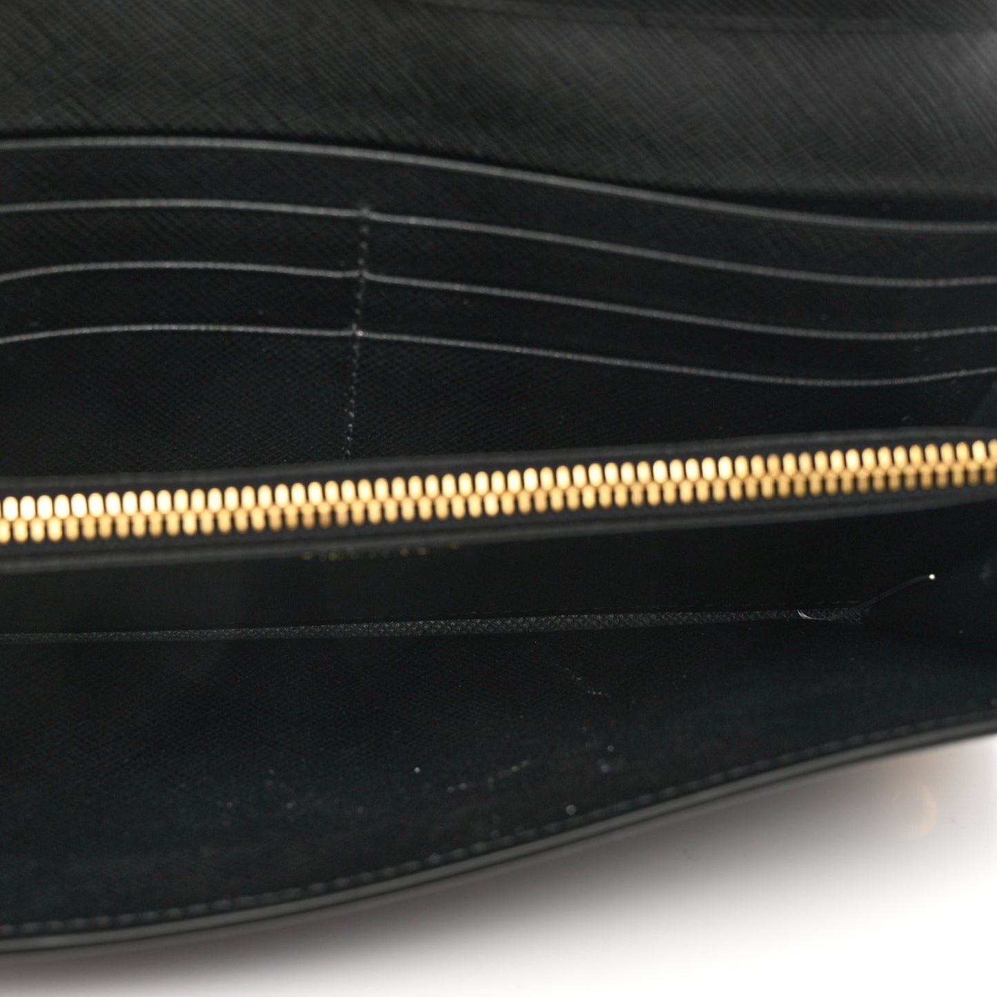 Saffiano Metal Continental Flap Wallet Black