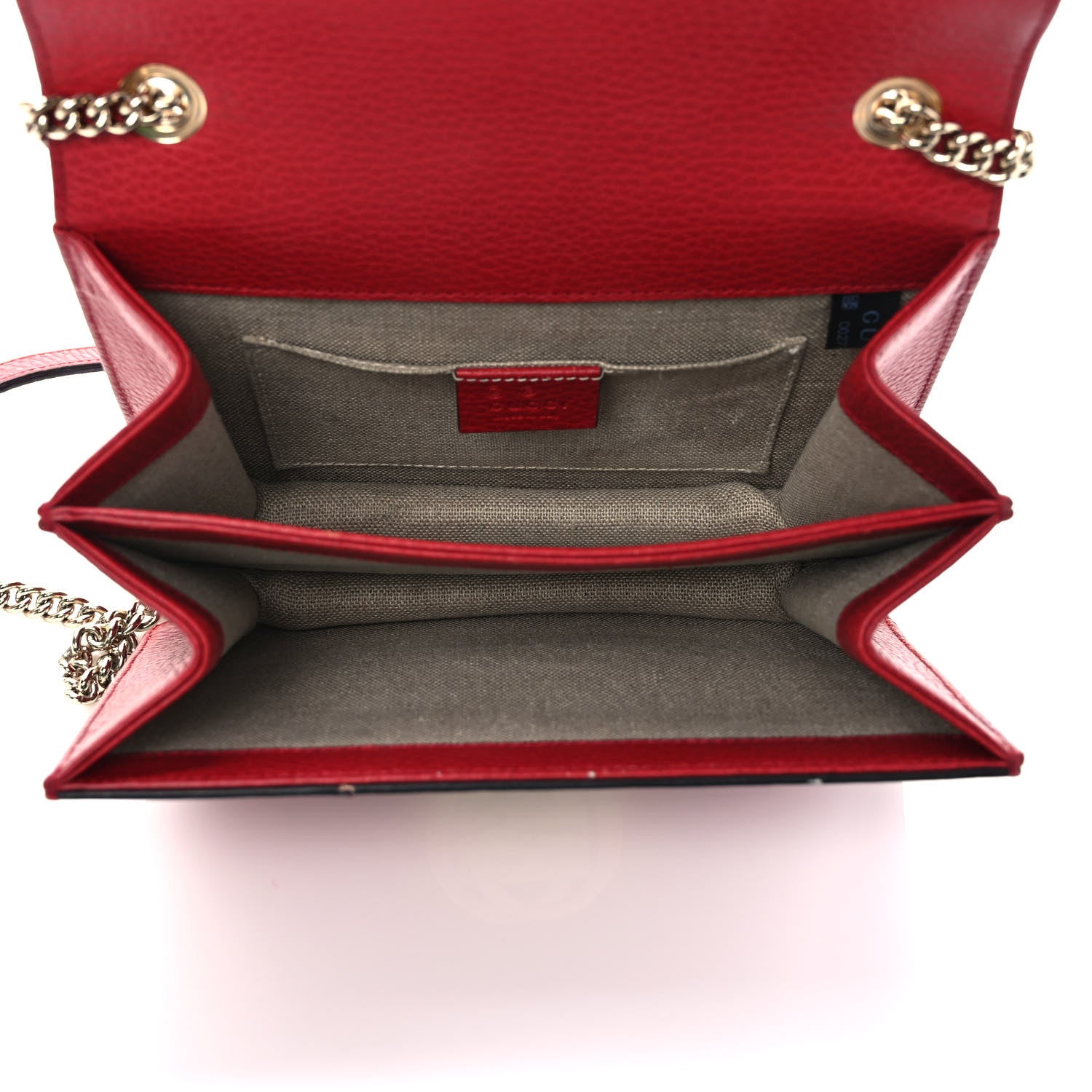 Gucci Dollar Calfskin Small Interlocking G Shoulder Bag Red 5 of 8