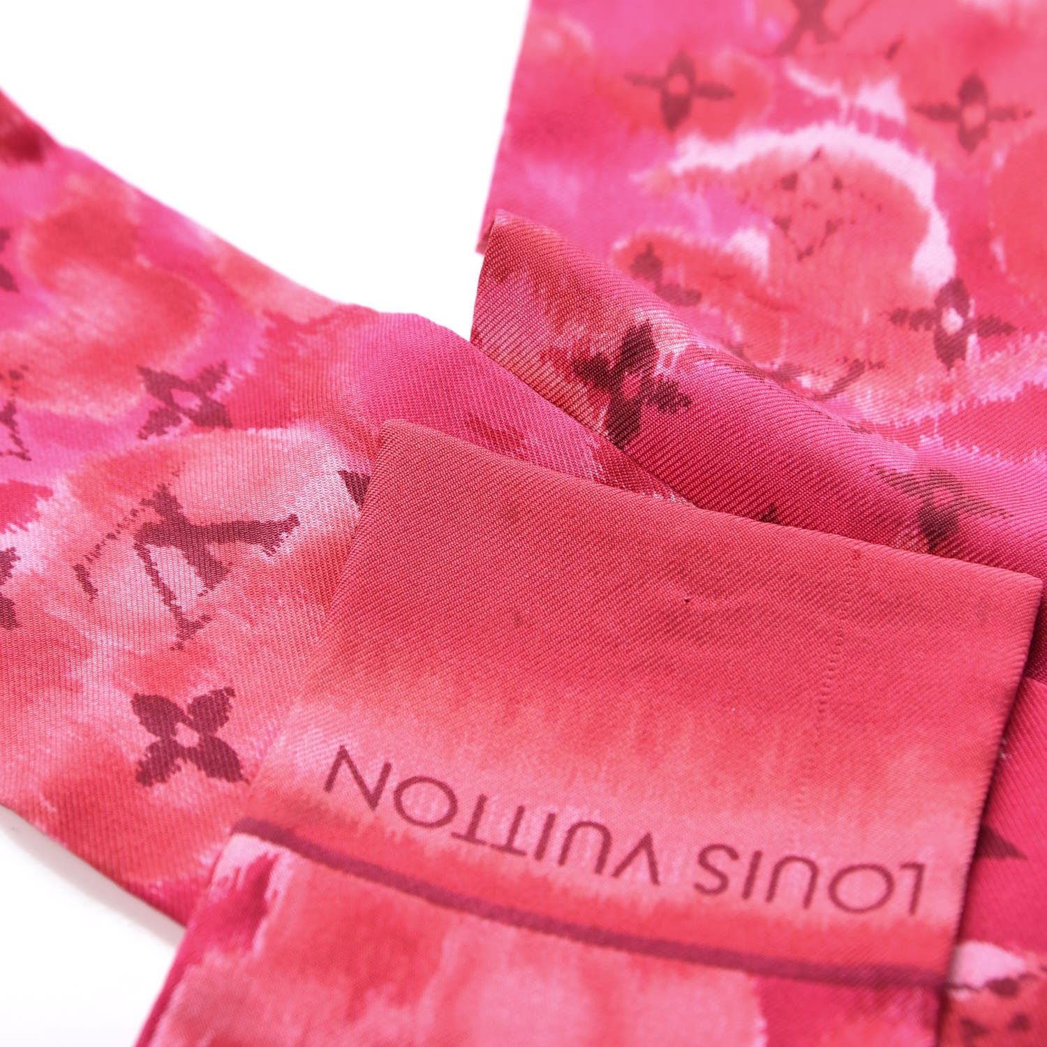 Louis Vuitton Silk Monogram Ikat Summer Bandeau Rose Indien 5 of 6