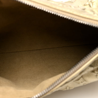 Louis Vuitton Calfskin Debossed Monogram Side Trunk Light Gold 5 of 9